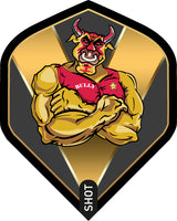 Shot Michael Smith Bully Boy Dart Flight Set-Gold-Standard