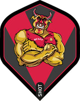 Shot Michael Smith Bully Boy Dart Flight Set-Red-Standard