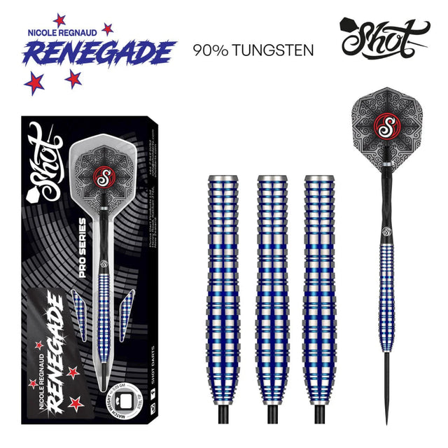 Shot Pro Series Nicole Regnaud 23g "Renegade" 90% Tungsten Darts Set