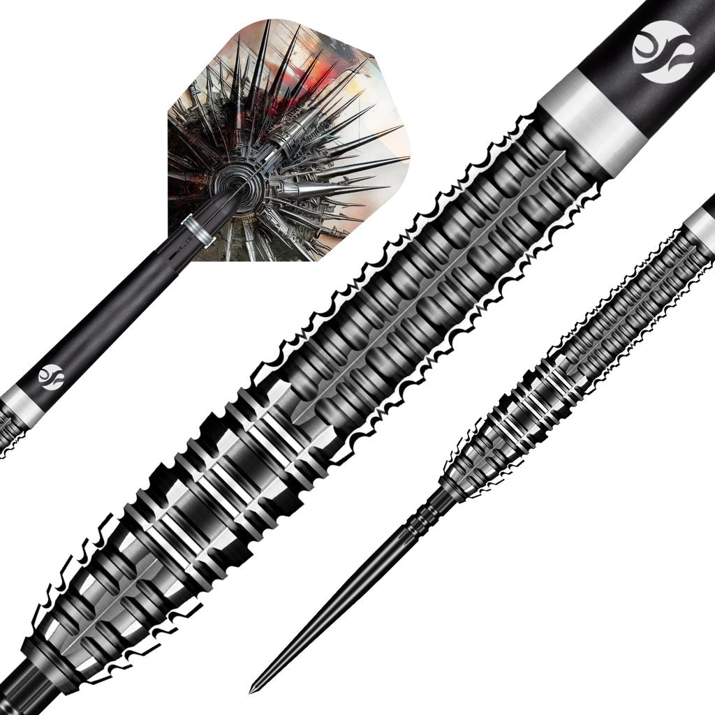 Gnarly Smasha Steel Tip Dart Set-90% Tungsten Barrels-Turbo Points
