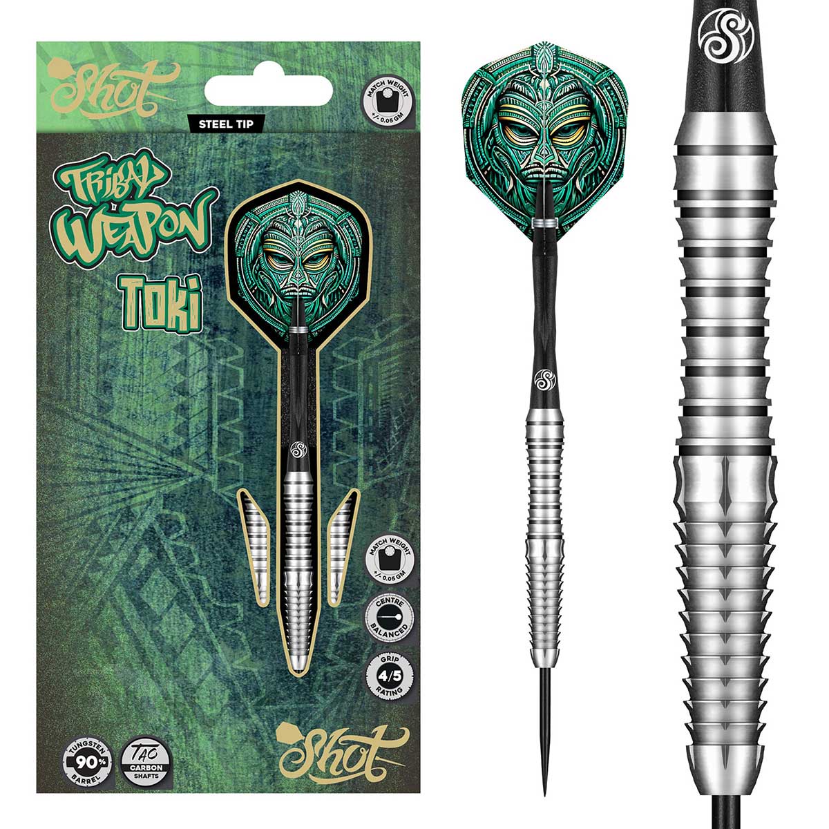 Shot Tribal Weapon Toki 90% Tungsten - Aussie Dart Supplies Online