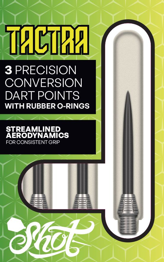 Shot Tactra Precision 34.5mm Conversion Points - Aussie Dart Supplies Online