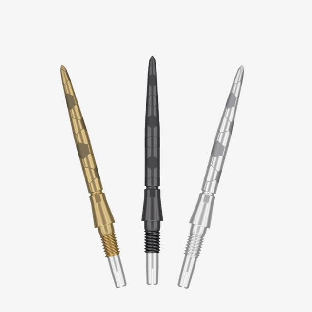 Target Swiss Storm Onyx Points Available in Black, Gold, Silver and 26mm, 30mm and 35mm lengths.