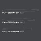 Target Swiss Storm Onyx Points Available in Black, Gold, Silver and 26mm, 30mm and 35mm lengths.