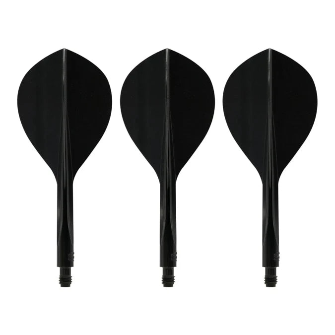 Condor AXE120 Three Fin Flights Teardrop Black - Aussie Dart Supplies Online