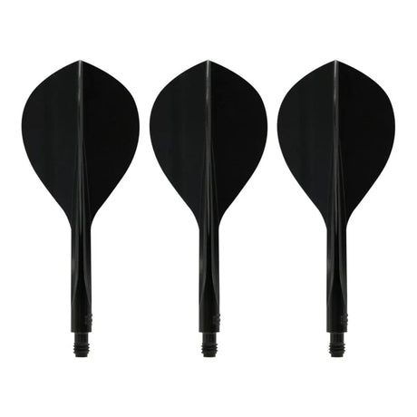 Condor AXE120 Three Fin Flights Teardrop Black - Aussie Dart Supplies Online