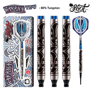 Warrior TIPU Soft Tip Dart Set - Front Weighted 80% Tungsten Barrel