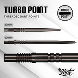 Turbo Steel Tip Dart Points-Black - Aussie Dart Supplies Online