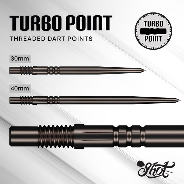 Turbo Steel Tip Dart Points-Black - Aussie Dart Supplies Online