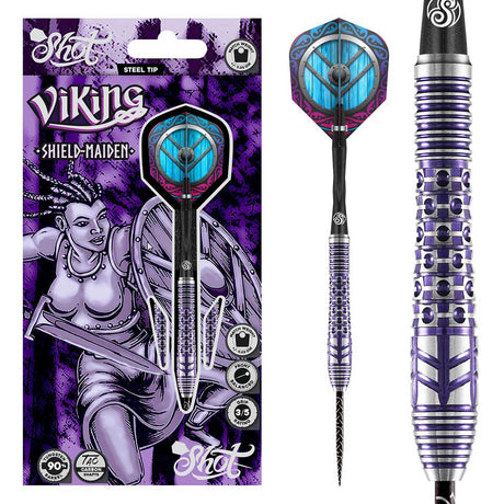 Shot Viking Shield -Maiden Steel Tip Front Weighted 90% Tungsten Darts Set - Aussie Dart Supplies Online