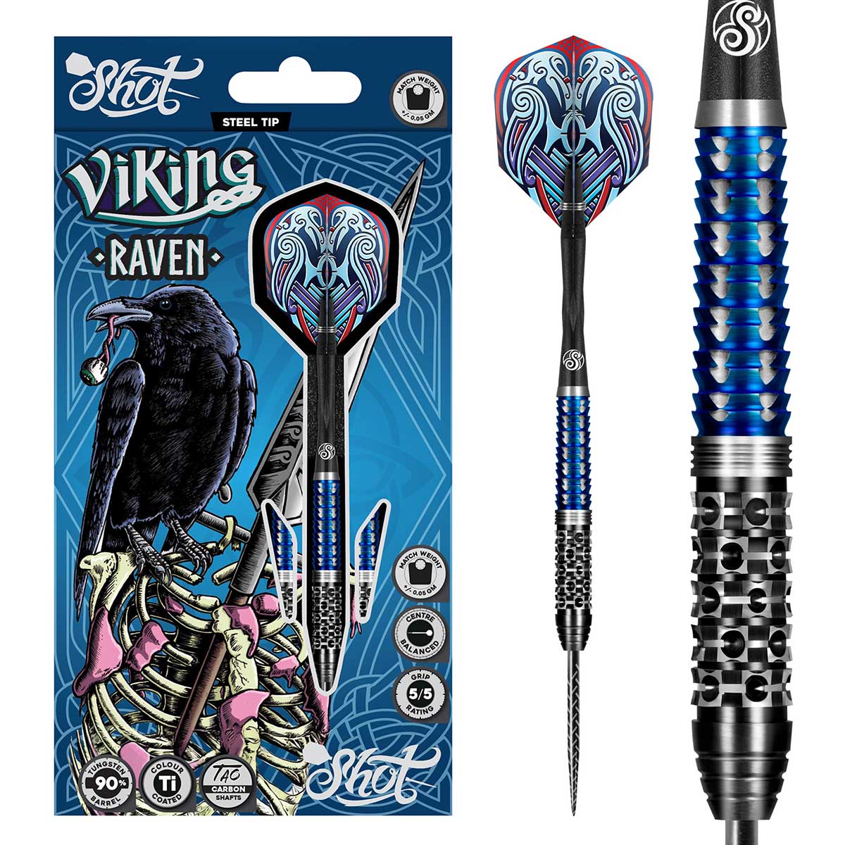 Viking Raven Steel Tip Dart Set-90%-Tungsten - Aussie Dart Supplies Online