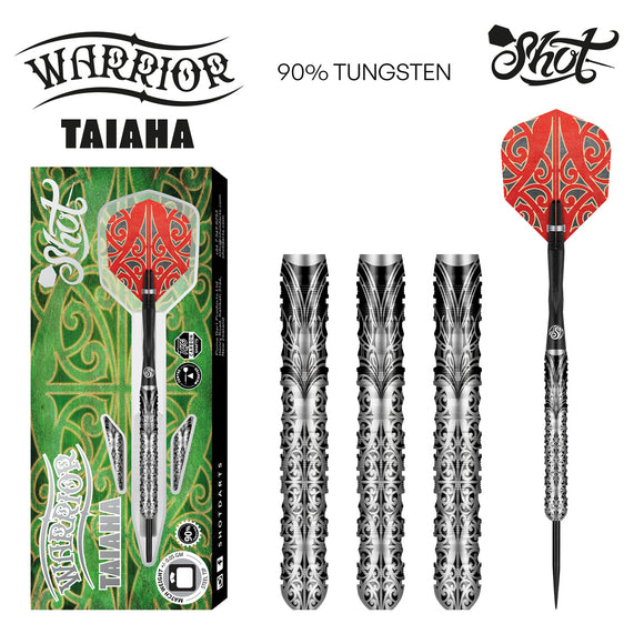 Warrior Taiaha Steel Tip Dart Set-90% Tungsten Barrels