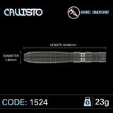 Winmau Callisto 2 Darts 90% Tungsten Steel Tip Darts Set