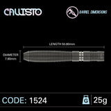 Winmau Callisto 2 Darts 90% Tungsten Steel Tip Darts Set