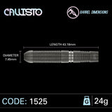 Winmau Callisto Darts 90% Tungsten Steel Tip Darts Set