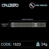 Winmau Callisto 1 90% Tungsten Steel Tip Darts Set