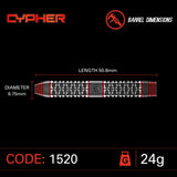 Winmau Cypher 90% Tungsten Darts 24G
