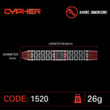 Winmau Cypher 90% Tungsten Darts 26G
