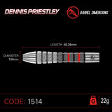 Winmau Dennis Priestley Darts 22G