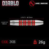 Winmau Diablo 90% Tungsten Darts 26G