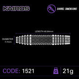 Winmau Kairos 1 90% Tungsten 21G Dart