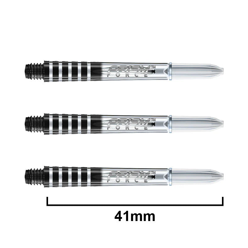 Winmau Prism Force intermediate Clear dart shafts with durable poly design