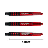 Winmau Prism Force intermediate Red dart shafts with durable poly design