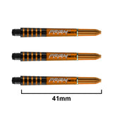 Winmau Prism Force intermediate orange dart shafts with durable poly design