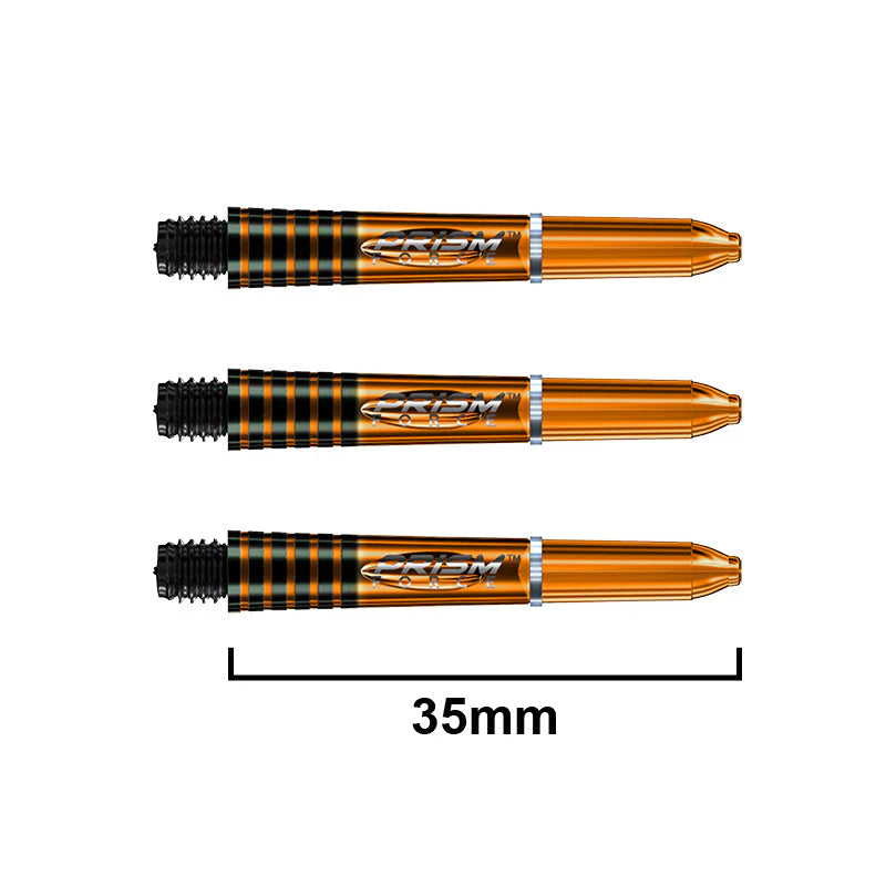 Winmau Prism Force Short Orange dart shafts with durable poly design