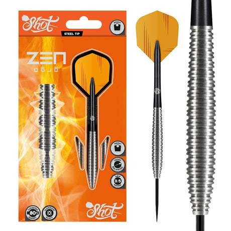 Zen DOJO Steel Tip Dart Set-80% Tungsten Barrels - Aussie Dart Supplies Online