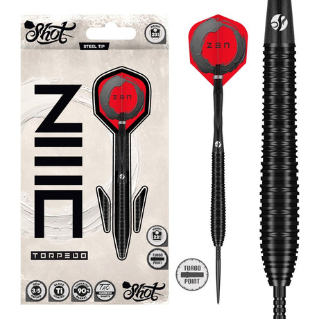 Zen Torpedo Steel Tip Dart Set-90% Tungsten Barrels - Aussie Dart Supplies Online