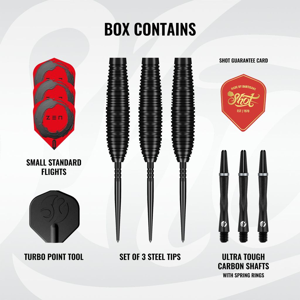 Zen Bomber Steel Tip Dart Set-90% Tungsten Barrels
