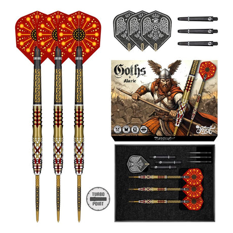 Goths Alaric Steel Tip Dart Set-95% Tungsten Barrels - Aussie Dart Supplies Online