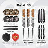 Gnarly Gnasha Steel Tip Dart Set-95% Tungsten Barrels