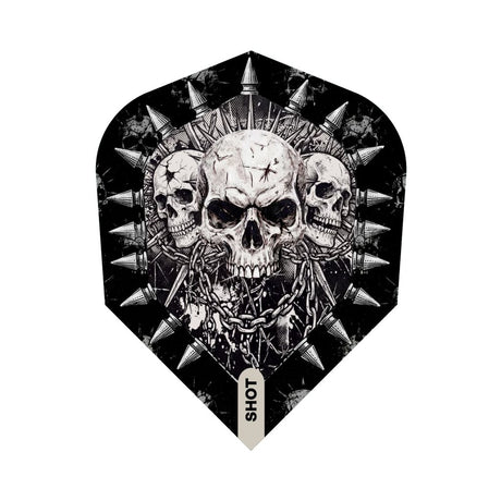 Gnarly Skulls Dart Flight Set-Small Standard - Aussie Dart Supplies Online
