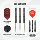 Warrior Kapene Steel Tip Dart Set-90% Tungsten-Turbo Points