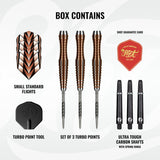 Tribal Weapon 1 Series Steel Tip Dart Set-90% Tungsten-Turbo Points