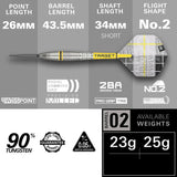 Target Scott Williams G2 90% Tungsten Swiss Point Darts Set.