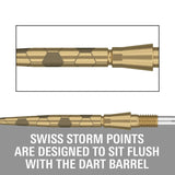 Target Swiss Storm Onyx Points Available in Black, Gold, Silver and 26mm, 30mm and 35mm lengths.