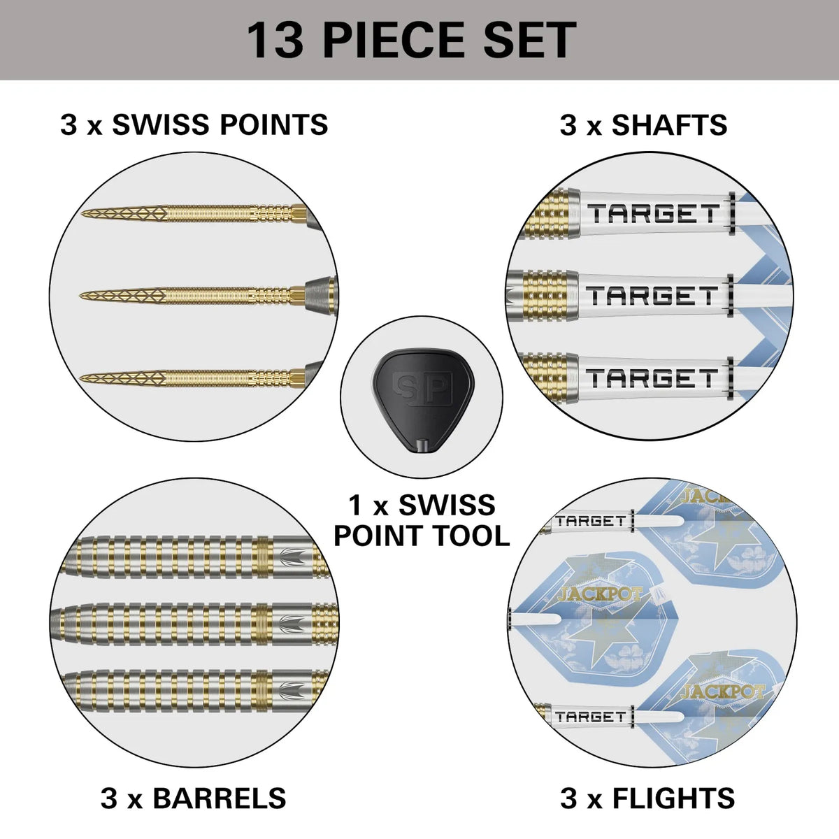 Target Adrian Lewis Showdown 95% Tungsten SP Darts Set