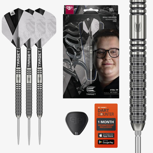 Target Beau Grieves G1 90% Tungsten SP Steel Tip Darts Set