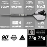 Target Beau Grieves G1 90% Tungsten SP Steel Tip Darts Set