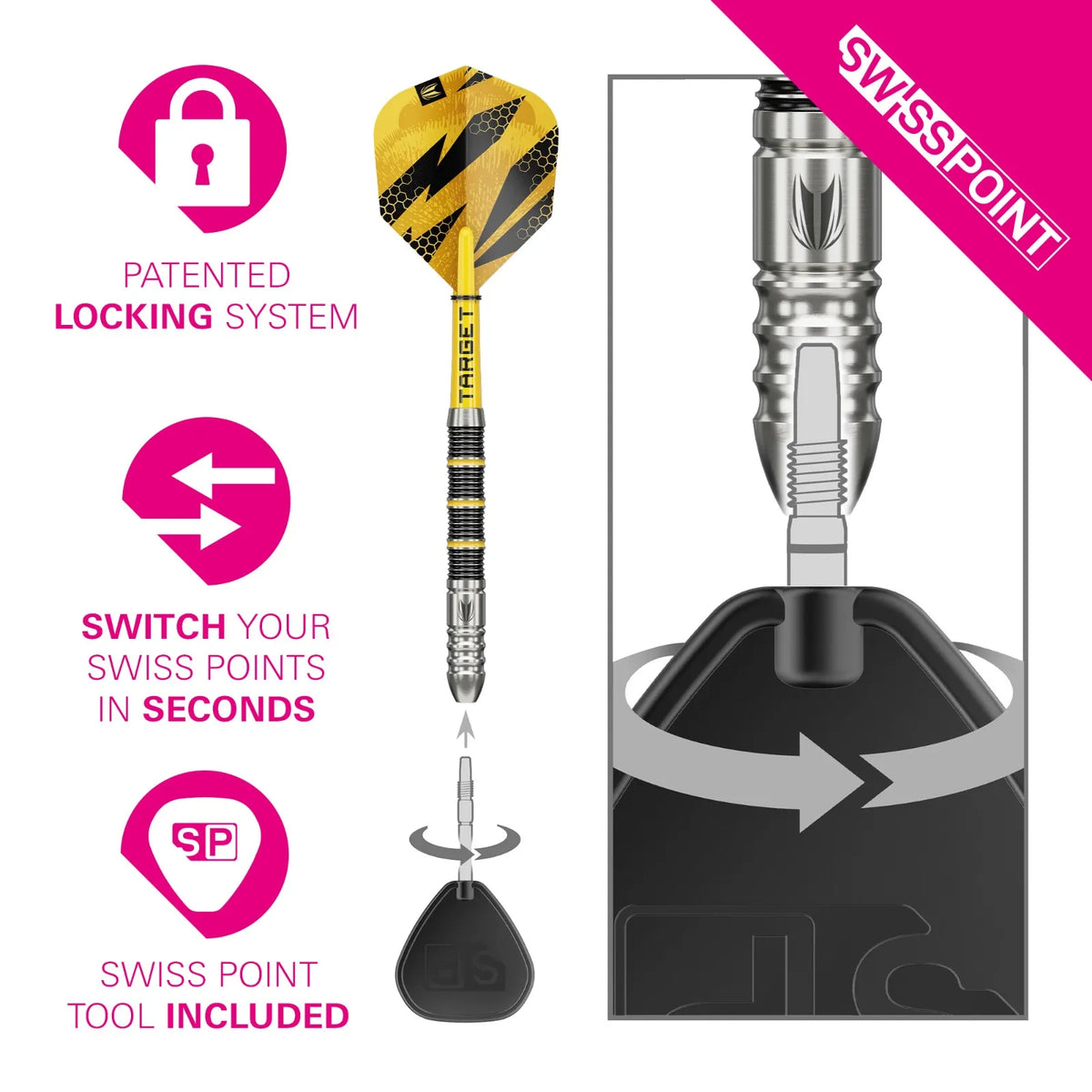 Target Buzz 02 90% Tungsten SP Darts Set