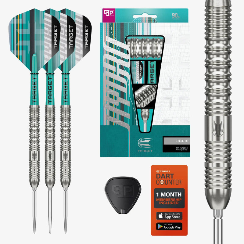 Target Hydra 01 90% Tungsten SP Steel Tip Darts.