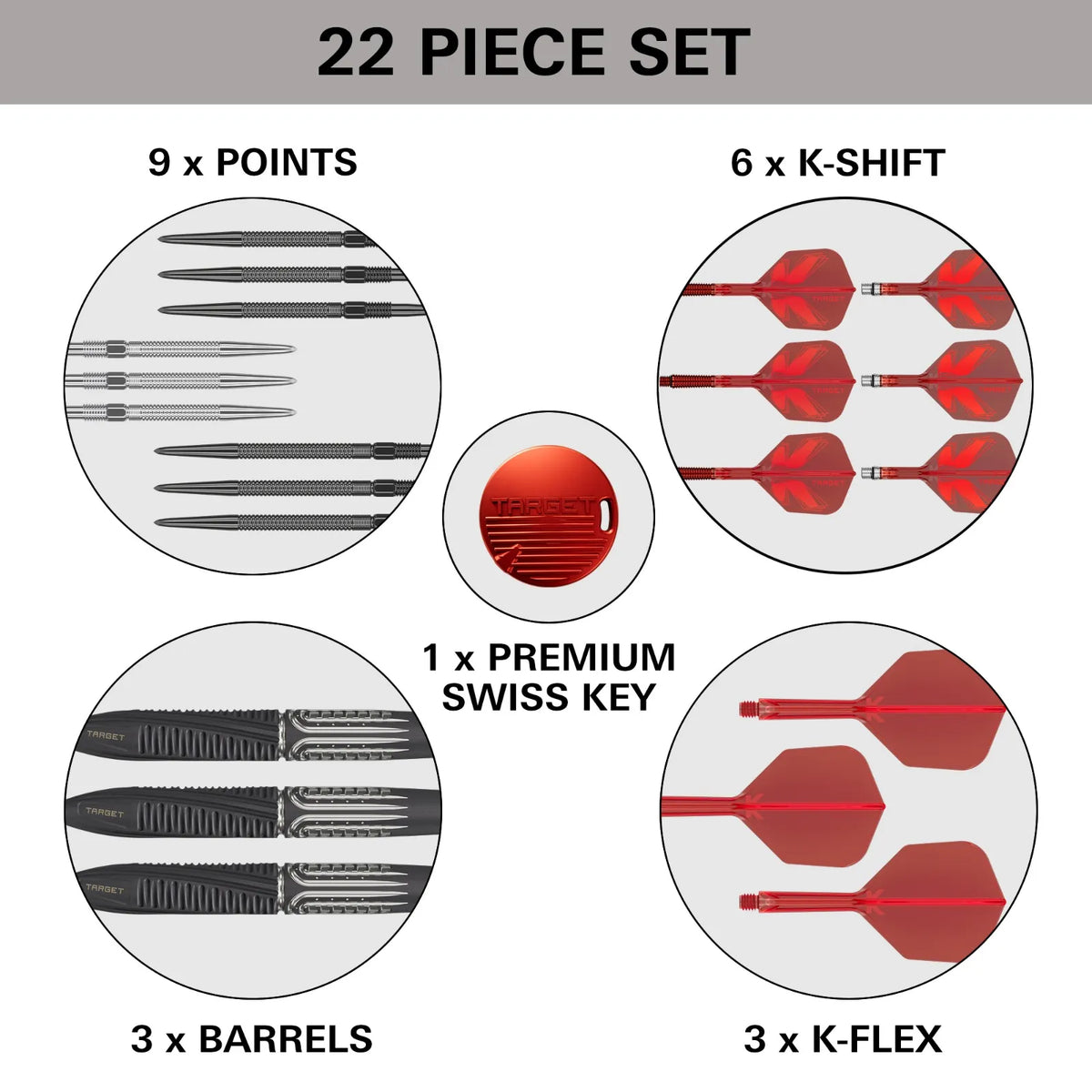 Target Shift 90% Tungsten SP Darts Set