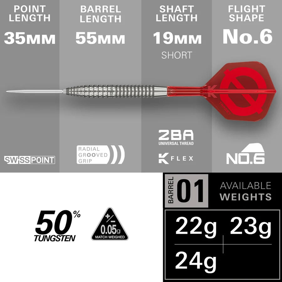 Target GROUP O 02 Steel Tip Darts - Aussie Dart Supplies Online