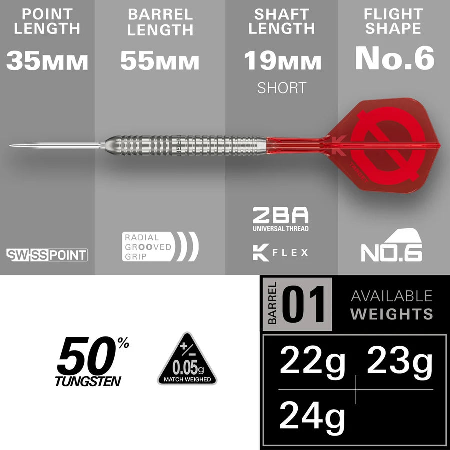 Target GROUP O 03 Steel Tip Darts - Aussie Dart Supplies Online