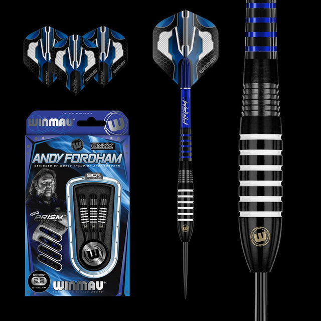 Andy Fordham Winmau 90% Tungsten ONYX Grip Dart Set