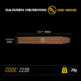 Darren Herewini 24 gram 90% Tungsten alloy