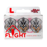 Shot L-Style EZ L3 Small Std Shape Viking Raven Black Dart Flight Set